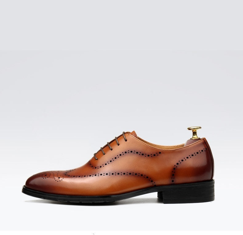 Men's British Pointed Toe Lace-up Shoes