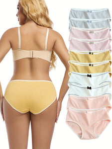 10pcs Cute & Comfy Cotton Briefs for Women