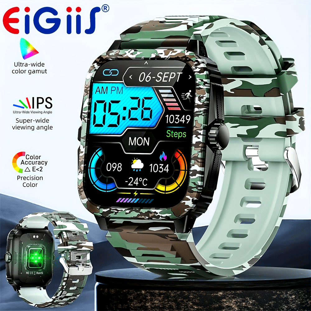 EIGIIS 24 Years Men's SmartWatch, 1.96inch