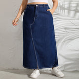 Blue Long Skirt Women