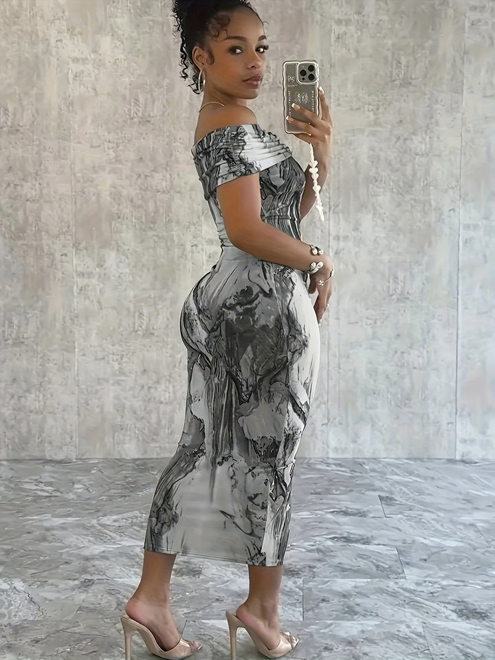 Women's Abstract Print Bodycon Dress