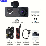 4K UHD Dash Camera for Cars with Free 32GB SD Card -