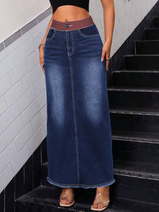 Women's Denim Maxi Skirt