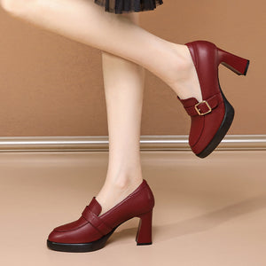 Square Buckle Women Shoes