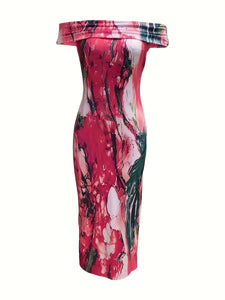 Women's Abstract Print Bodycon Dress