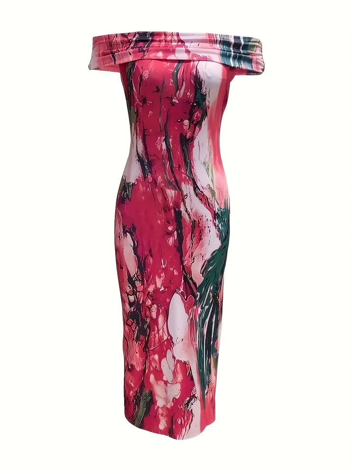 Women's Abstract Print Bodycon Dress
