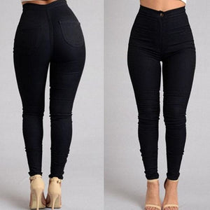 Ladies Fashion elastic jeans