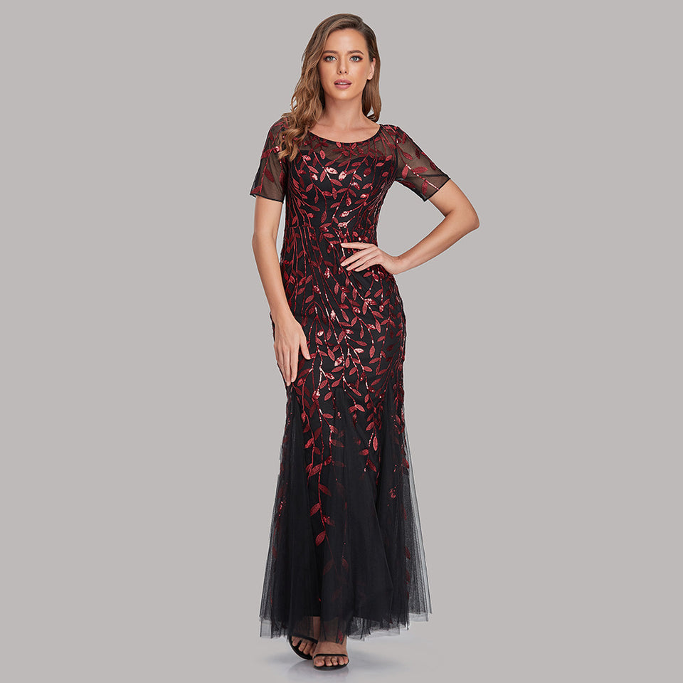 Women Host Sequin Evening Dress