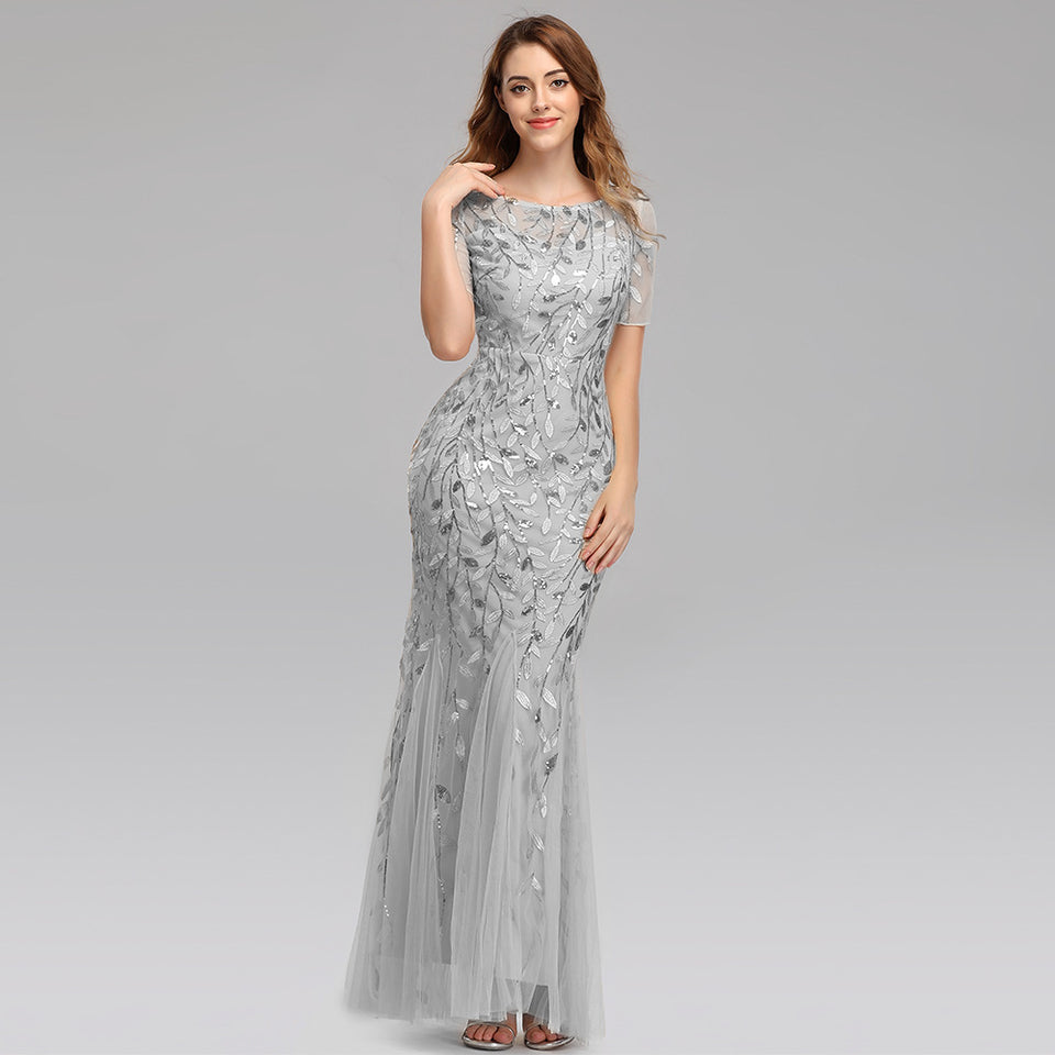 Women Host Sequin Evening Dress