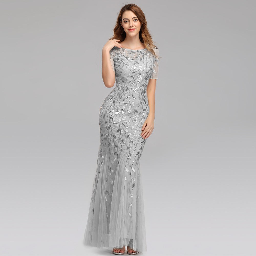 Women Host Sequin Evening Dress