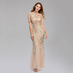 Women Host Sequin Evening Dress