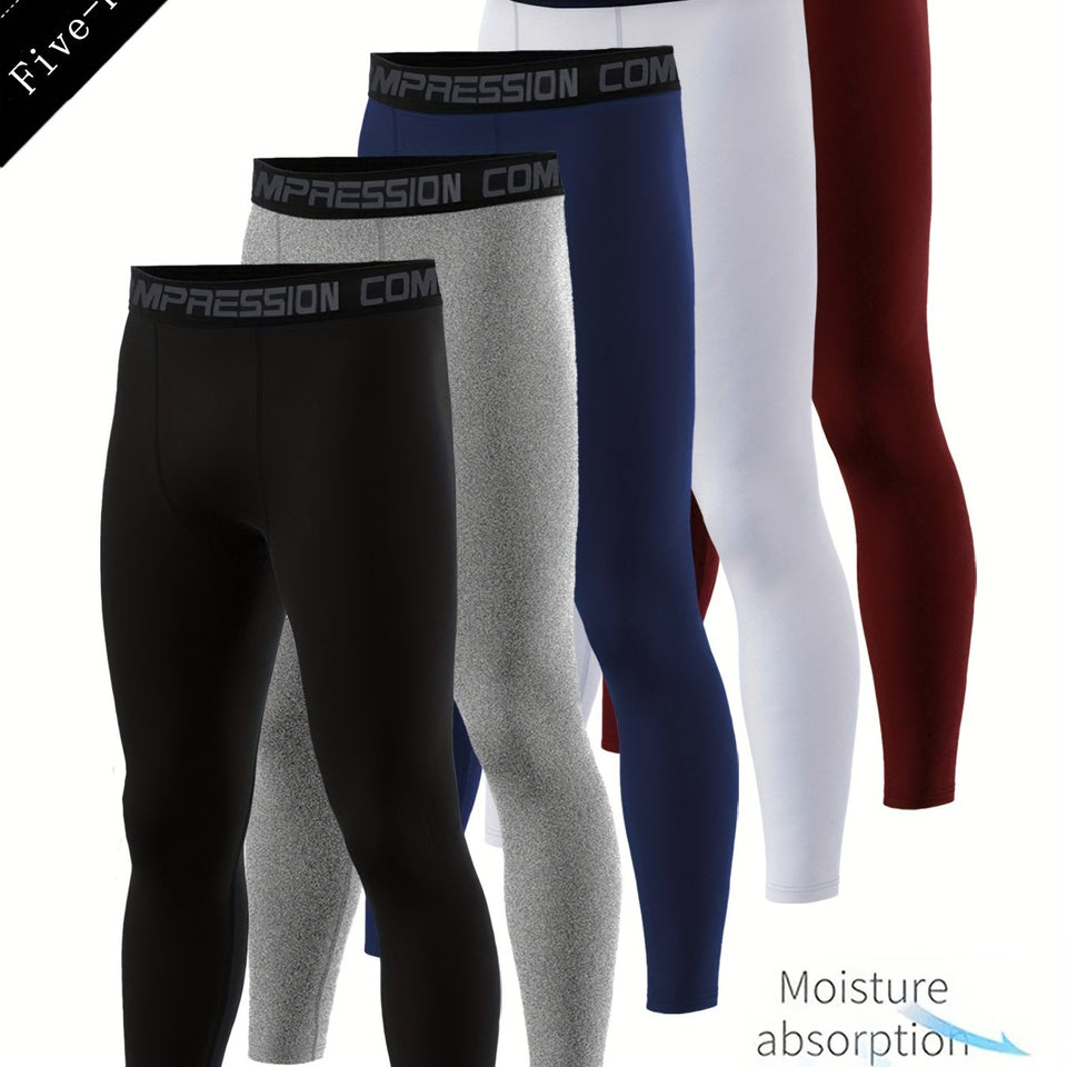 5pcs High-Elasticity Men's Athletic  Fitness