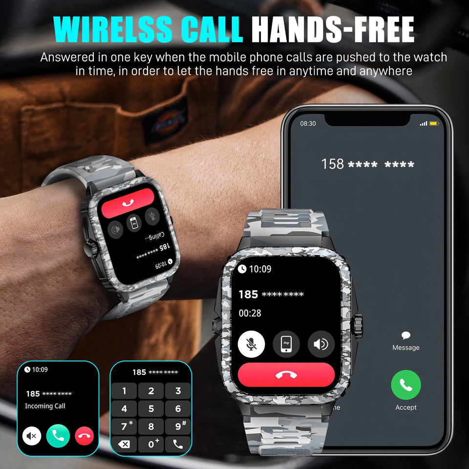 EIGIIS 24 Years Men's SmartWatch, 1.96inch