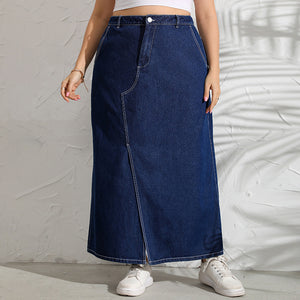 Blue Long Skirt Women