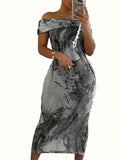 Women's Abstract Print Bodycon Dress