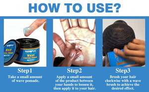 Men's 360 Wave Pomade, Strong Hold & Easy Washout