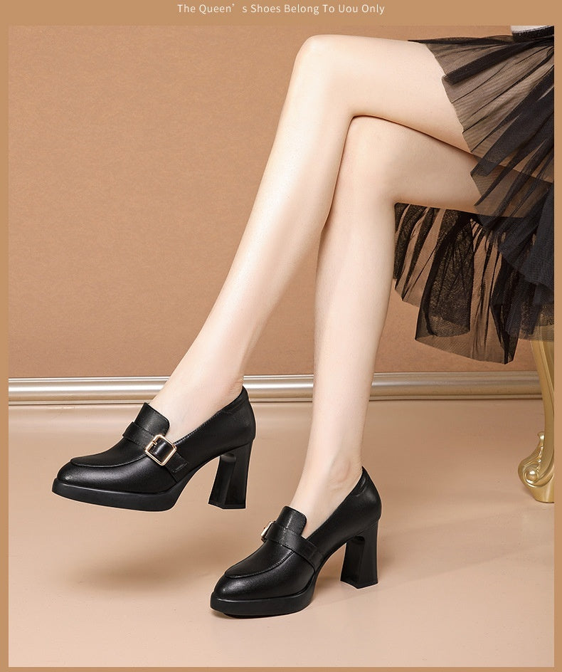 Square Buckle Women Shoes