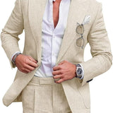 Men's Color Suit Two-piece Set