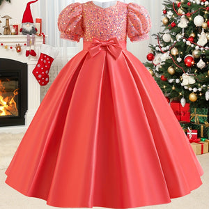 Girls' Sparkling Sequin Princess Dress