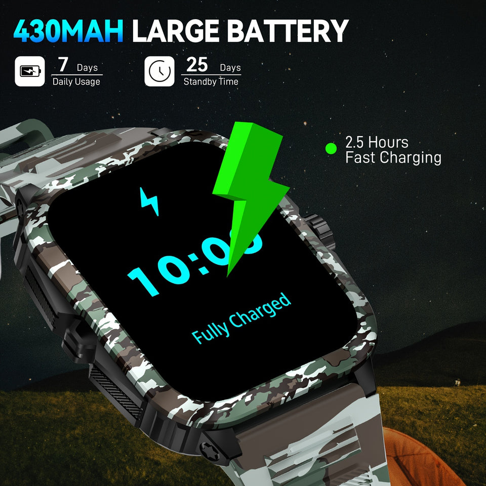 EIGIIS 24 Years Men's SmartWatch, 1.96inch