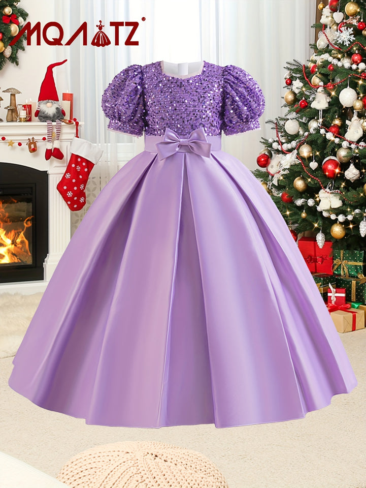 Girls' Sparkling Sequin Princess Dress