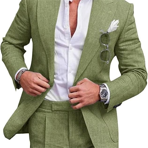 Men's Color Suit Two-piece Set