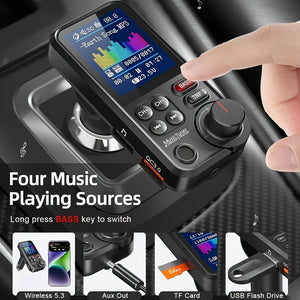 CAR Wireless FM Stereo Adapter for Streaming Music & Call