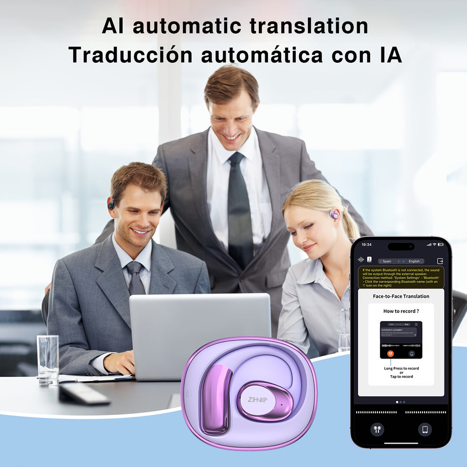 ZIHNIC AI Translator Earphones For all Languages