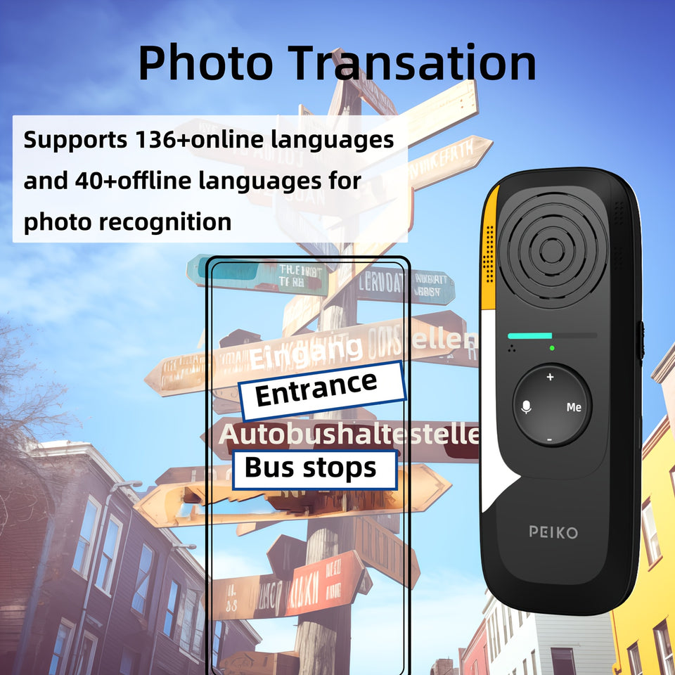 Portable Language Translation Equipment, APP Online Voice Translation, Support 136 Languages, High-precision Translation Equipment for Tourism Business Learning