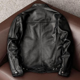 Men's Stand Collar Leather Jacket