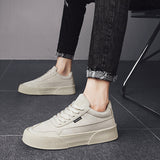 Flat Shoes Men  Lace-up Sneakers