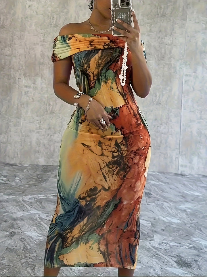 Women's Abstract Print Bodycon Dress