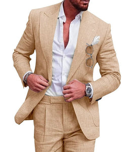 Men's Color Suit Two-piece Set