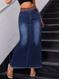 Women's Denim Maxi Skirt