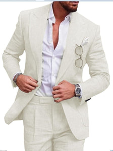 Men's Color Suit Two-piece Set