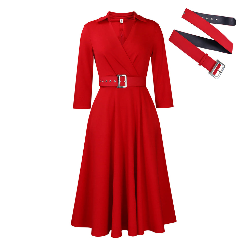 Women's Lapel Fashion Dress