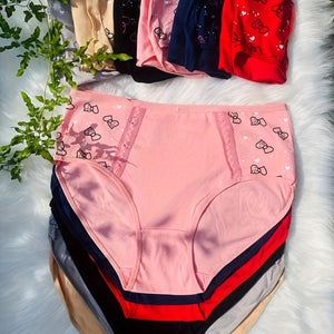 12 Pcs/set High Waist Cotton Panties Women