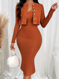 Elegant Women'S Knit Dress Suit