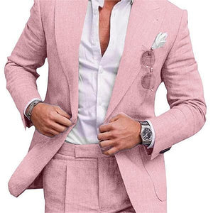 Men's Color Suit Two-piece Set