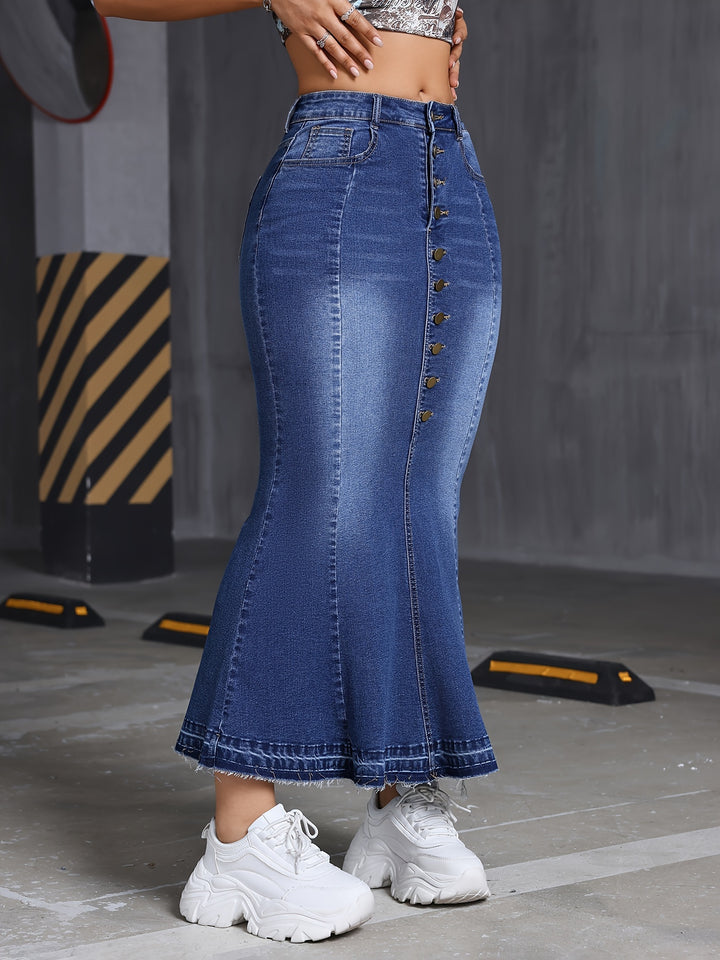 Sexy Mermaid Tail Denim Skirt  Jeans