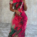 Women's Abstract Print Bodycon Dress