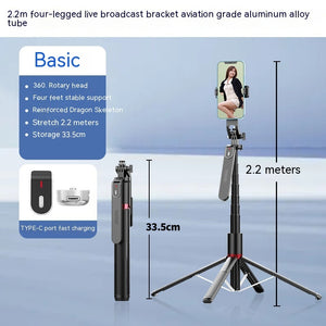 Selfie stick phone tripod