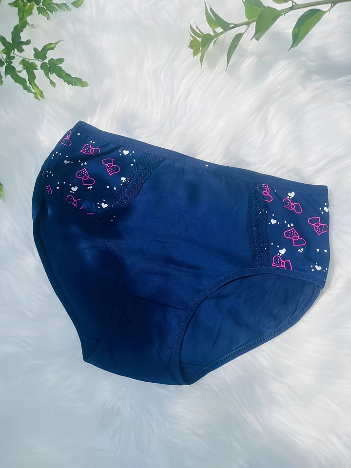 12 Pcs/set High Waist Cotton Panties Women