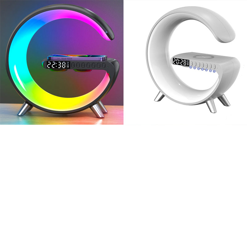 Intelligent G Shaped LED Lamp With Bluetooth Speaker And  Wireless Charger