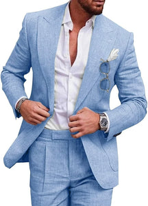 Men's Color Suit Two-piece Set