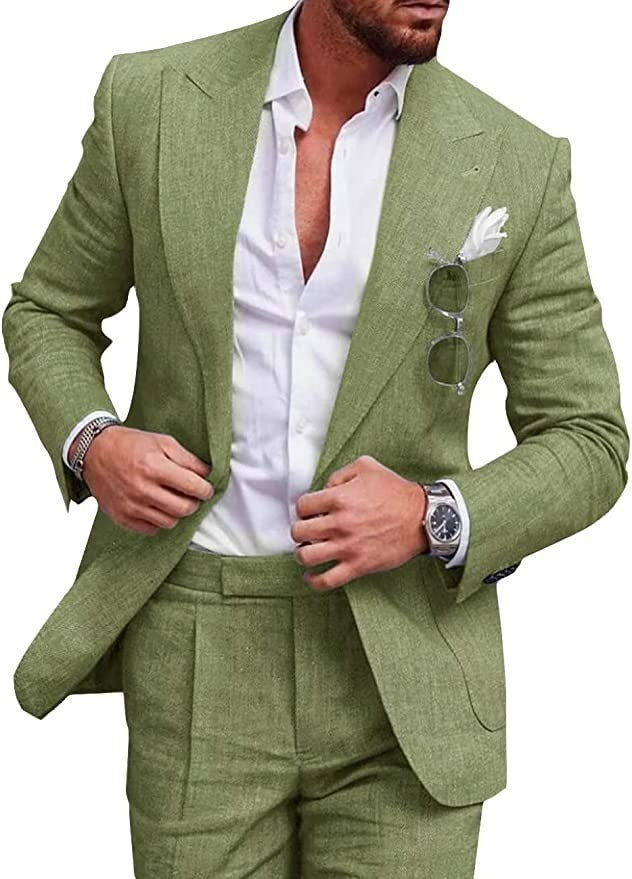 Men's Color Suit Two-piece Set