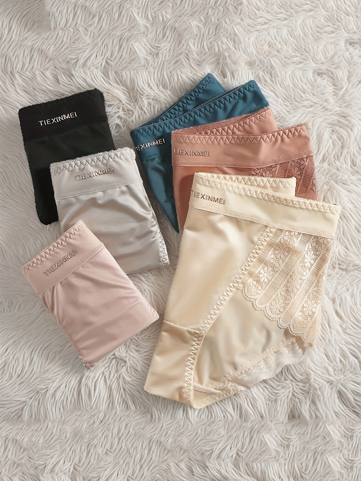 6-Pack Elegant Satin Panties for Women,
