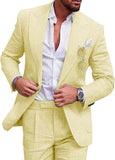 Men's Color Suit Two-piece Set