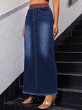 Women's Denim Maxi Skirt