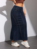 Women's Mermaid Trumpet Denim Skirt